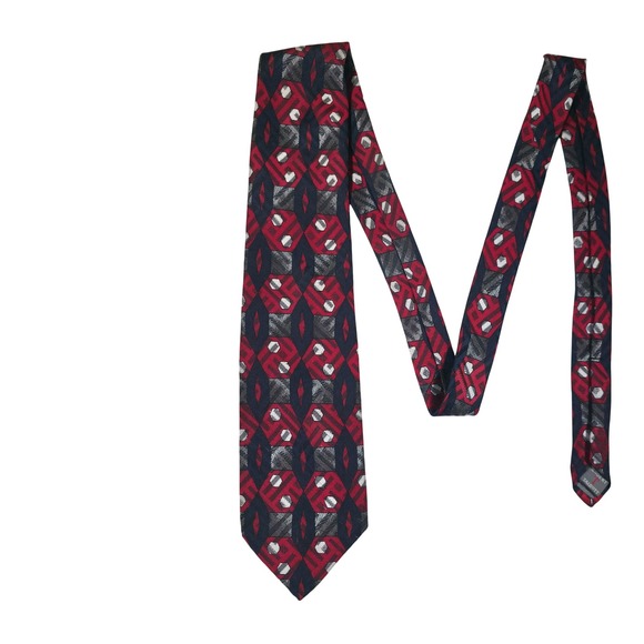 Robert Talbott Nordstrom Best of Class Fine Silk Men's Geometric Necktie Red - Picture 5 of 5